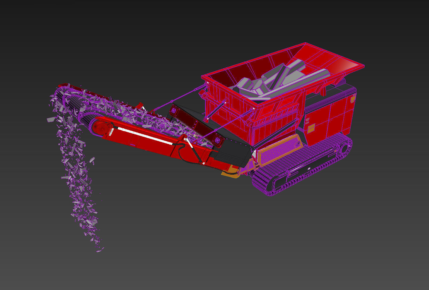 Shredder wood  3D model_2