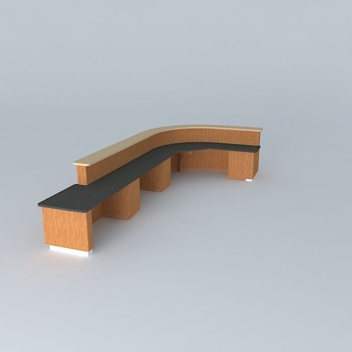 Reception Desk Free 3D model_1
