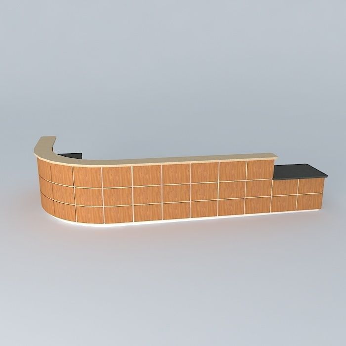 Reception Desk Free 3D model_2
