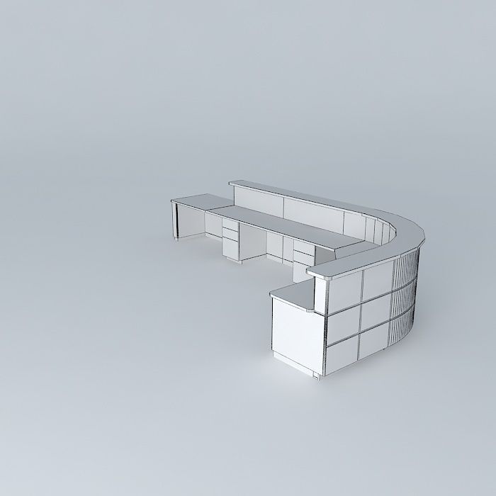 Reception Desk free 3D model CGTrader