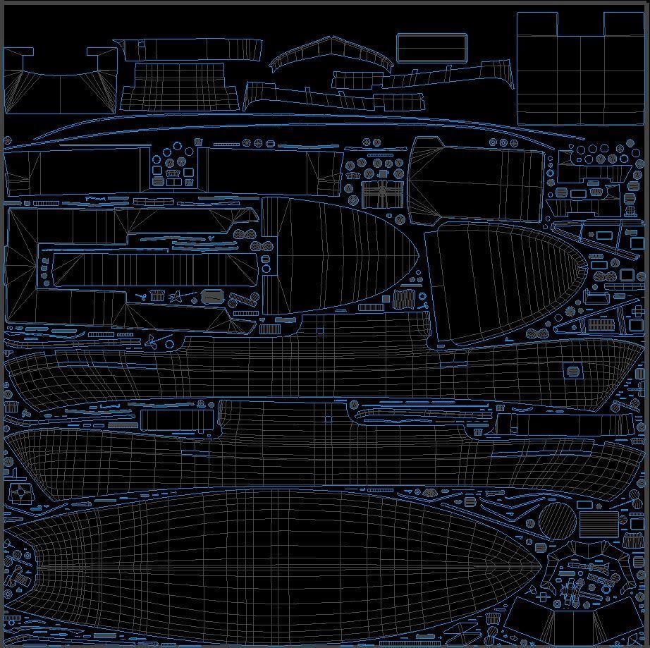 Old vessel Low-poly 3D model_10