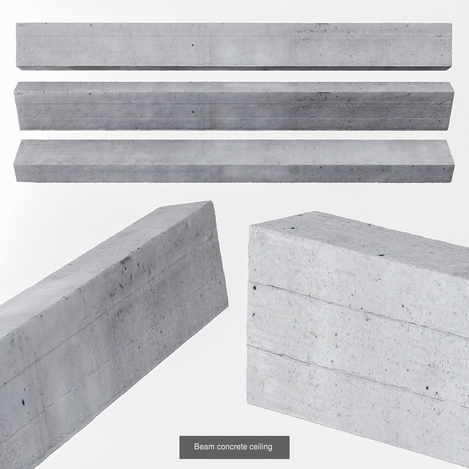 set of concrete structures 3D Model Collection_1