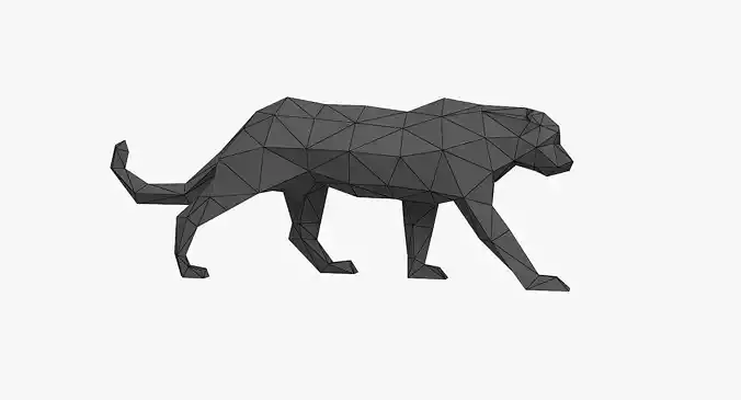 Leopard Low poly wolf
