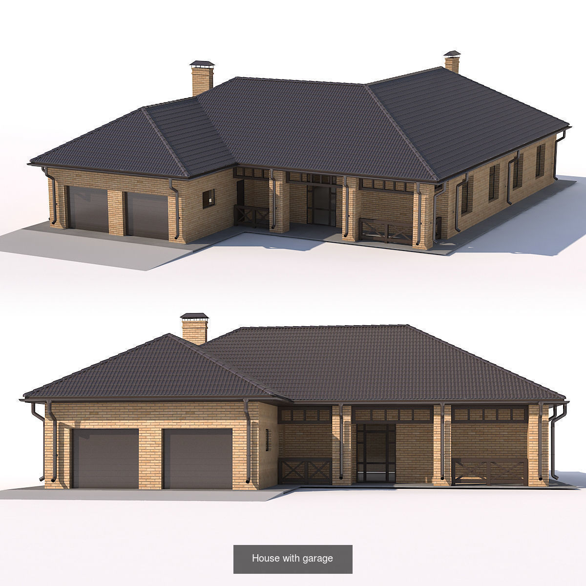 11 private houses 3D Model Collection_2
