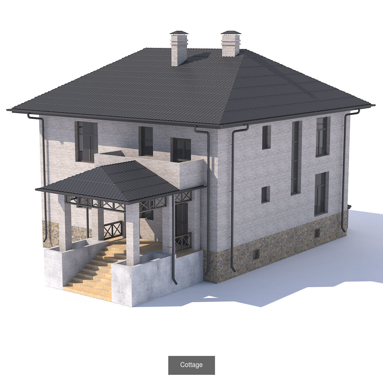 11 private houses 3D Model Collection_11