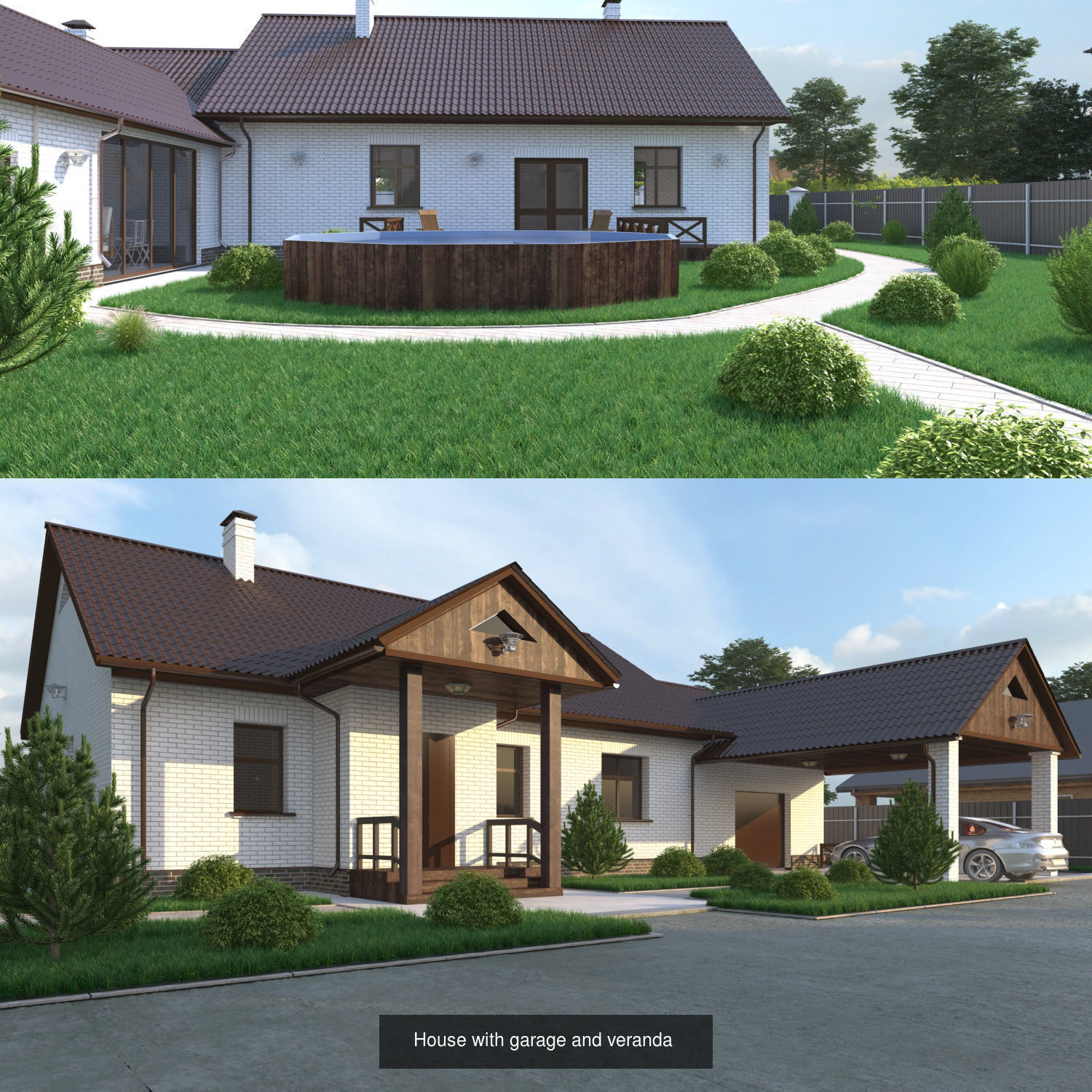 11 private houses 3D Model Collection_8