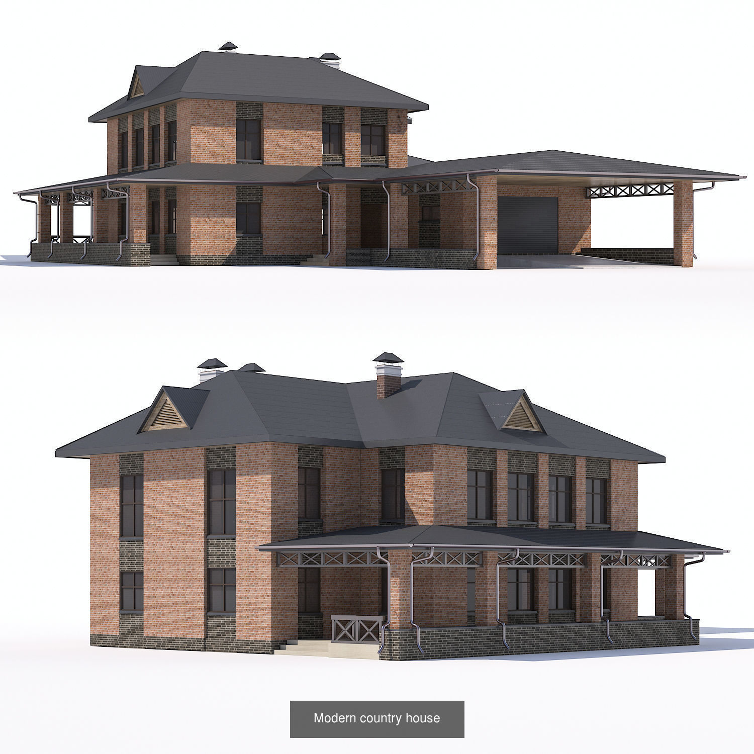 11 private houses 3D Model Collection_9