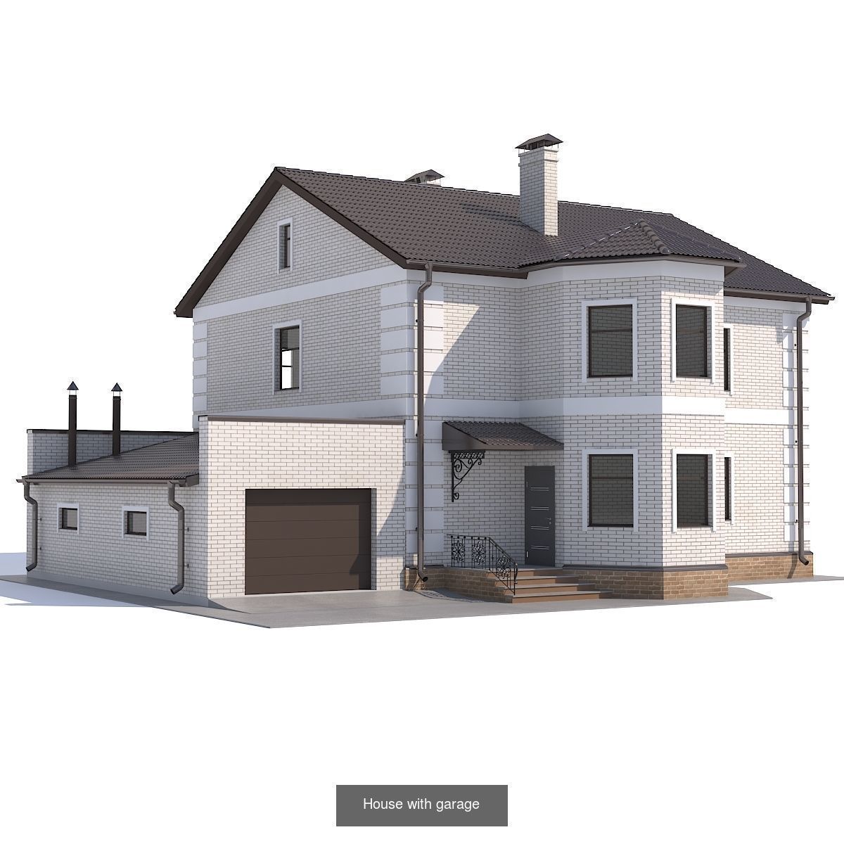 11 private houses 3D Model Collection_1