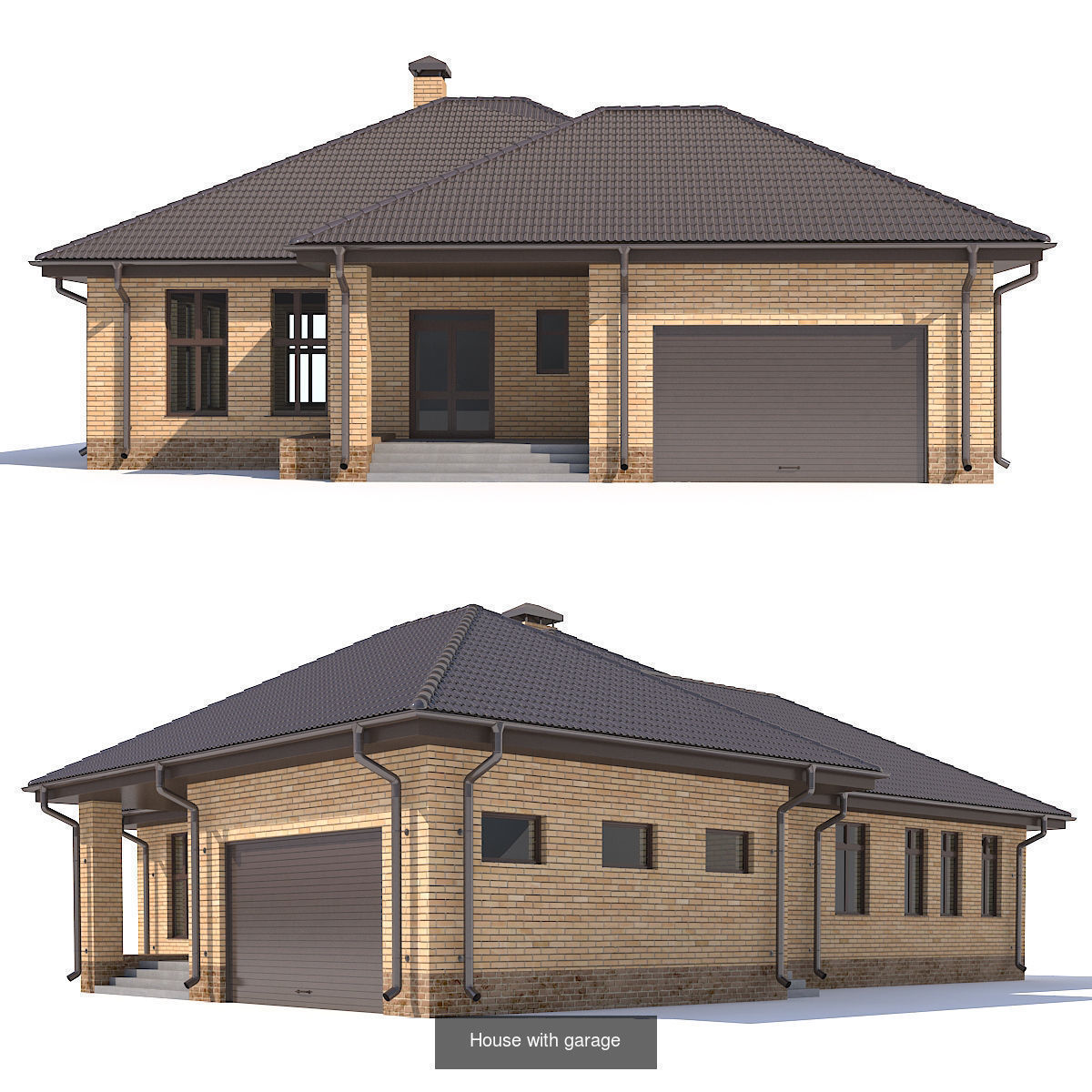 11 private houses 3D Model Collection_3