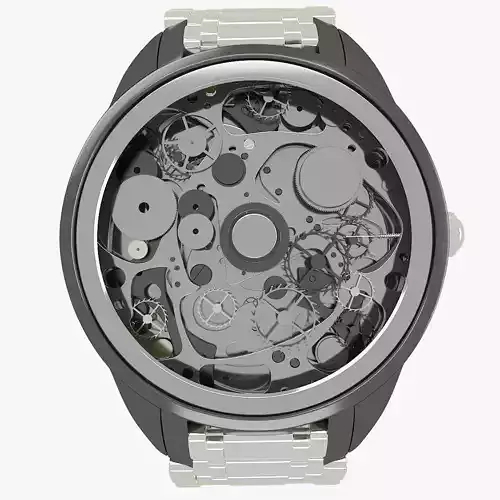 Watch Model with gears and parts
