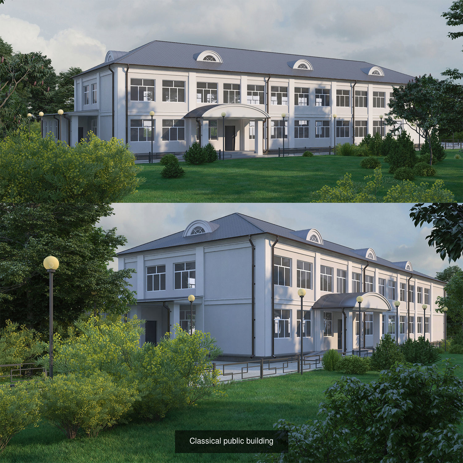 5 apartment buildings 3D Model Collection_2
