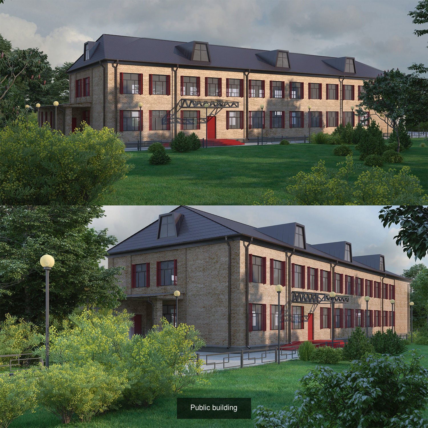 5 apartment buildings 3D Model Collection_3