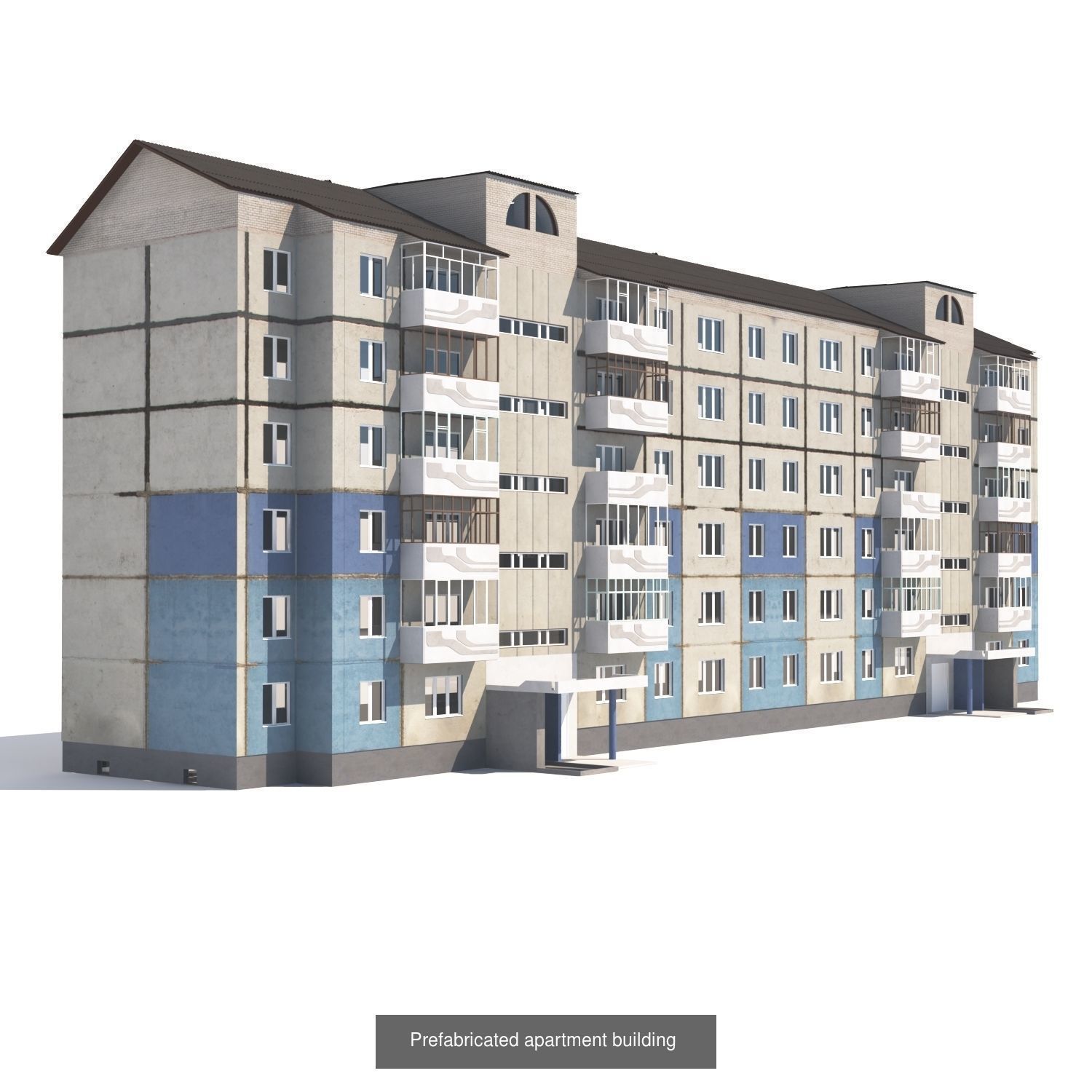 5 apartment buildings 3D Model Collection_5