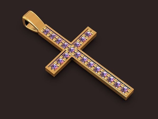 Christian symbol cross pendant  3D print model