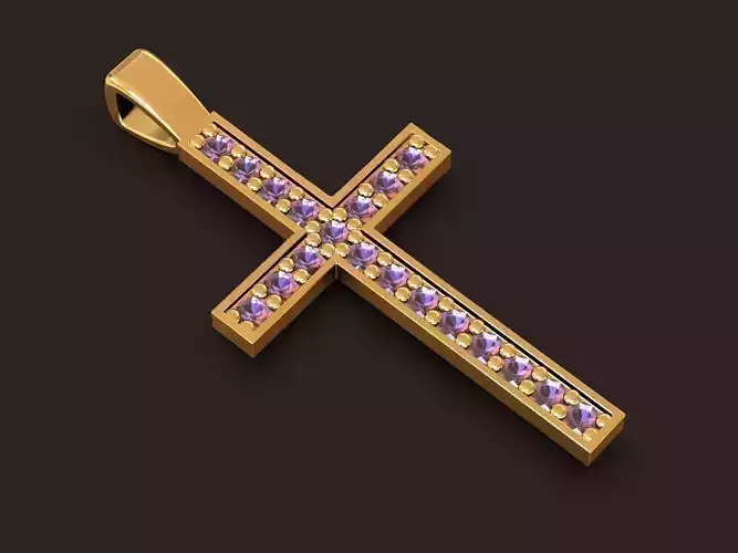 Christian symbol cross pendant  3D print model