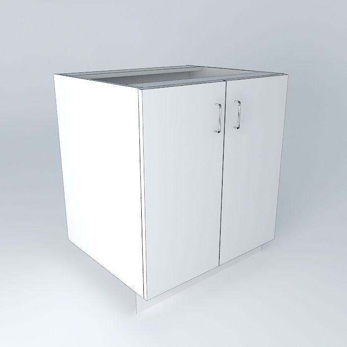B2D0D cabinet Free 3D model_3