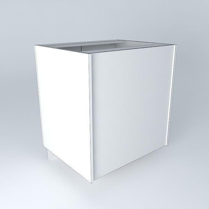 B2D0D cabinet Free 3D model_4