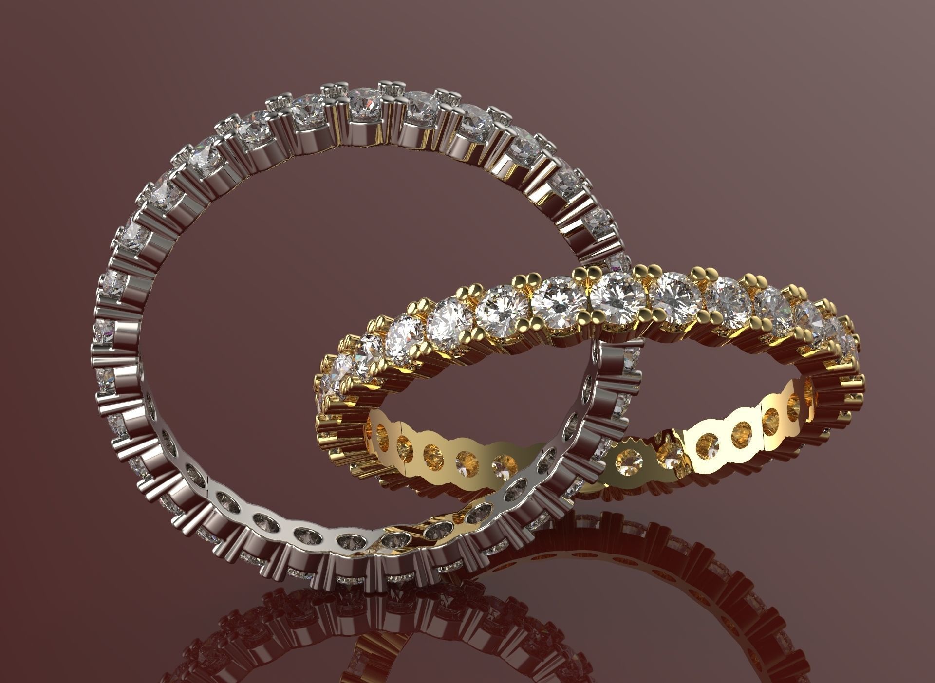 Ring with diamonds A2 Free 3D print model_2