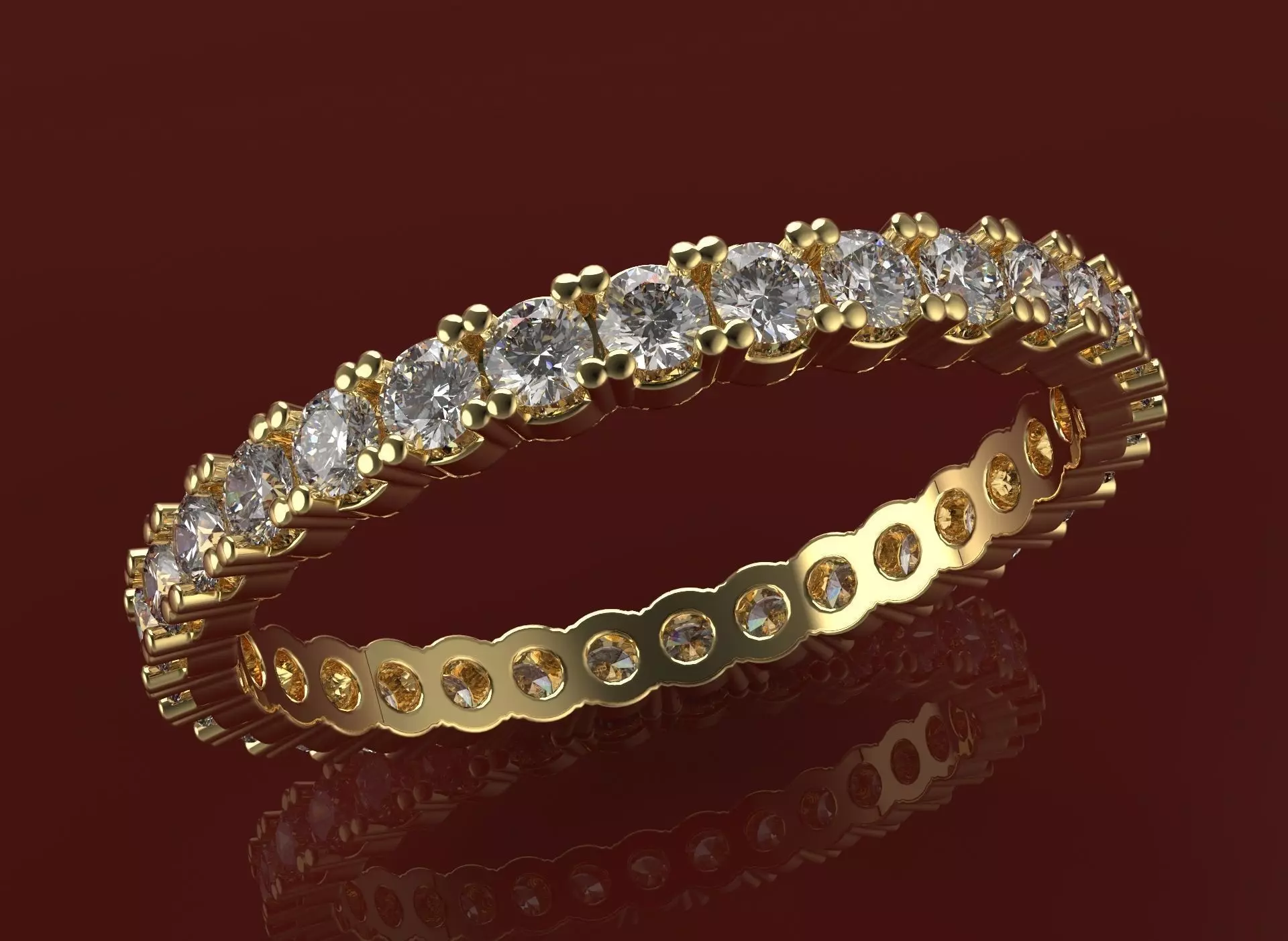 Ring with diamonds A2 Free 3D print model_0