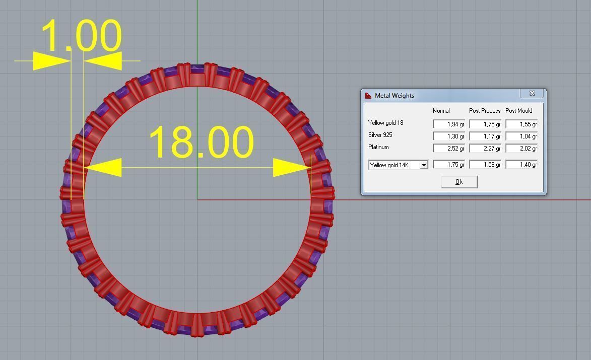 Ring with diamonds A2 Free 3D print model_3