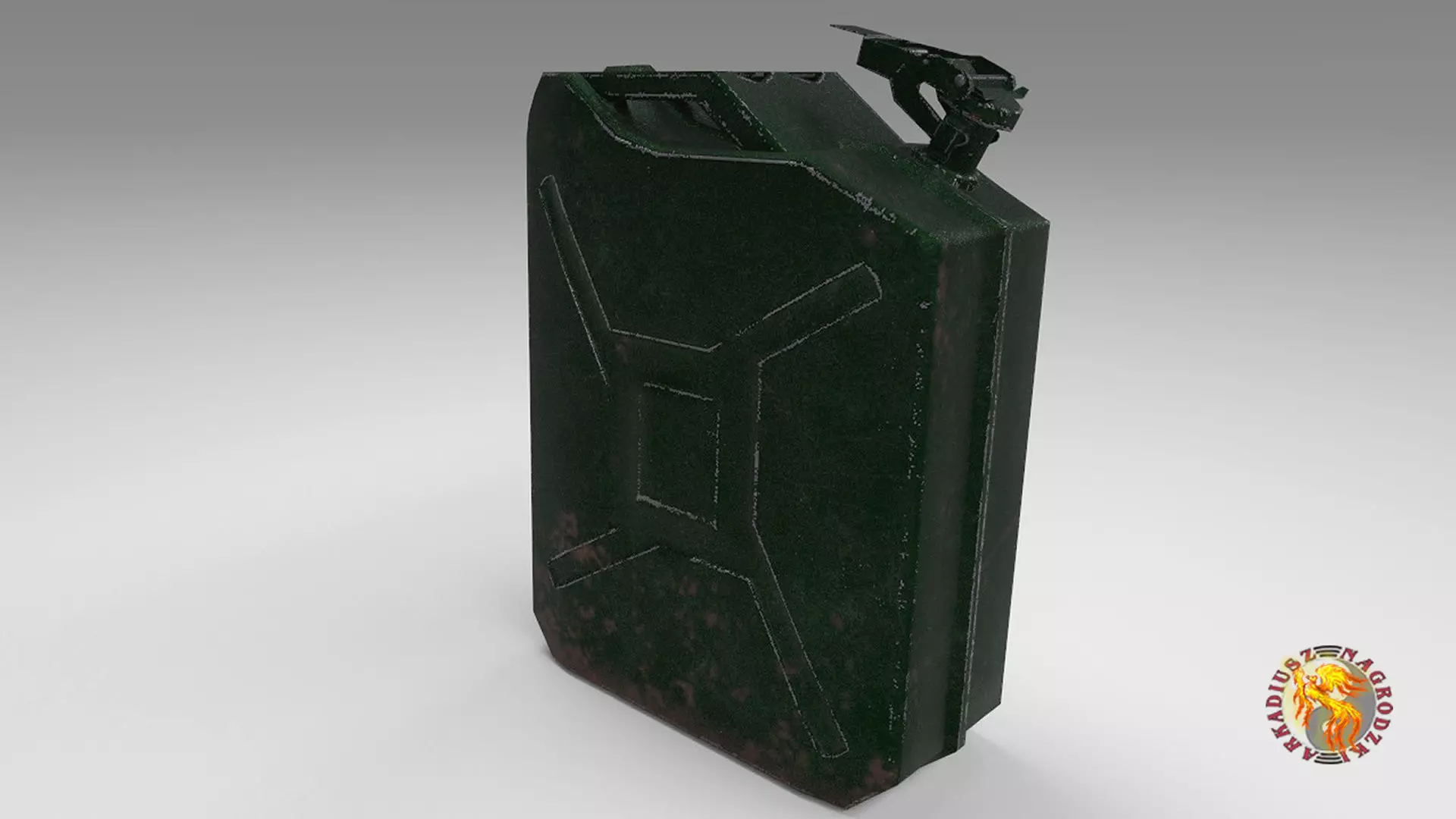 canister grenade Low-poly 3D model_0