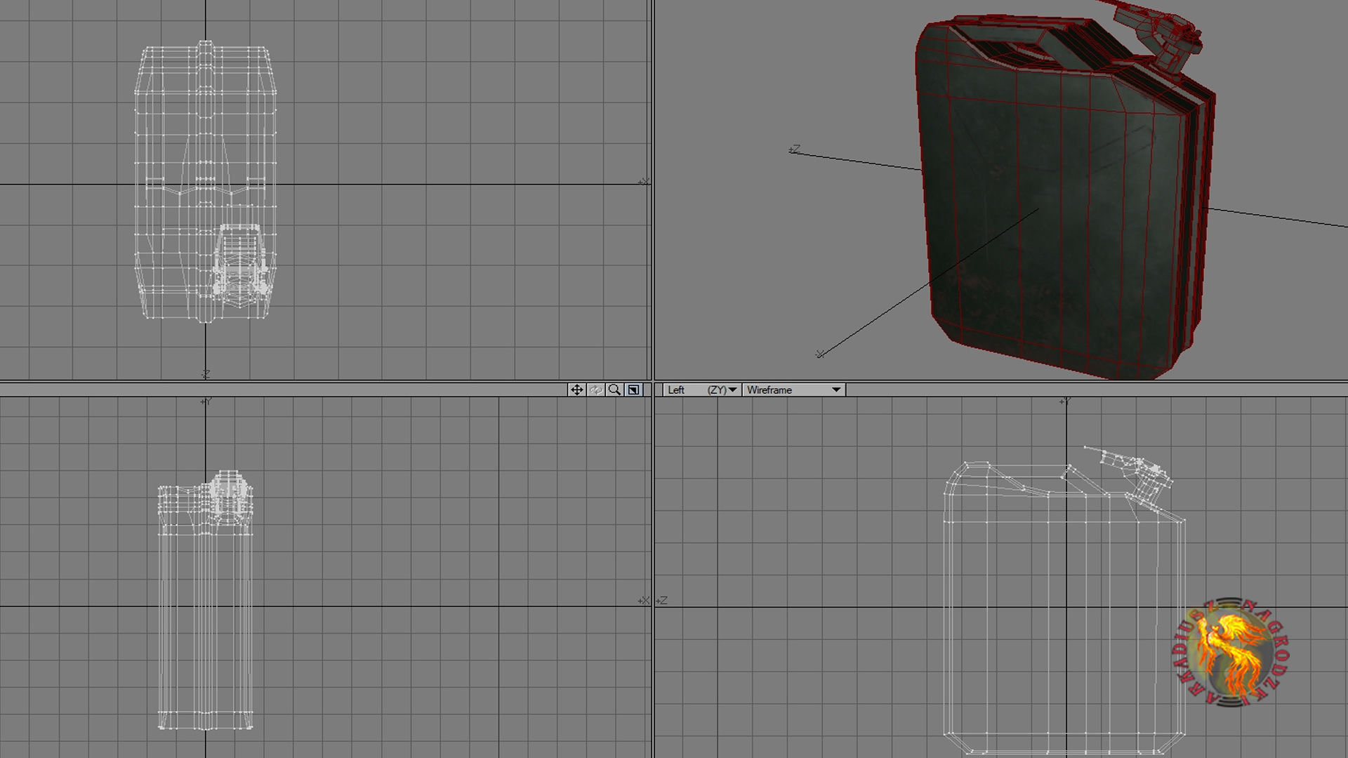 canister grenade Low-poly 3D model_1
