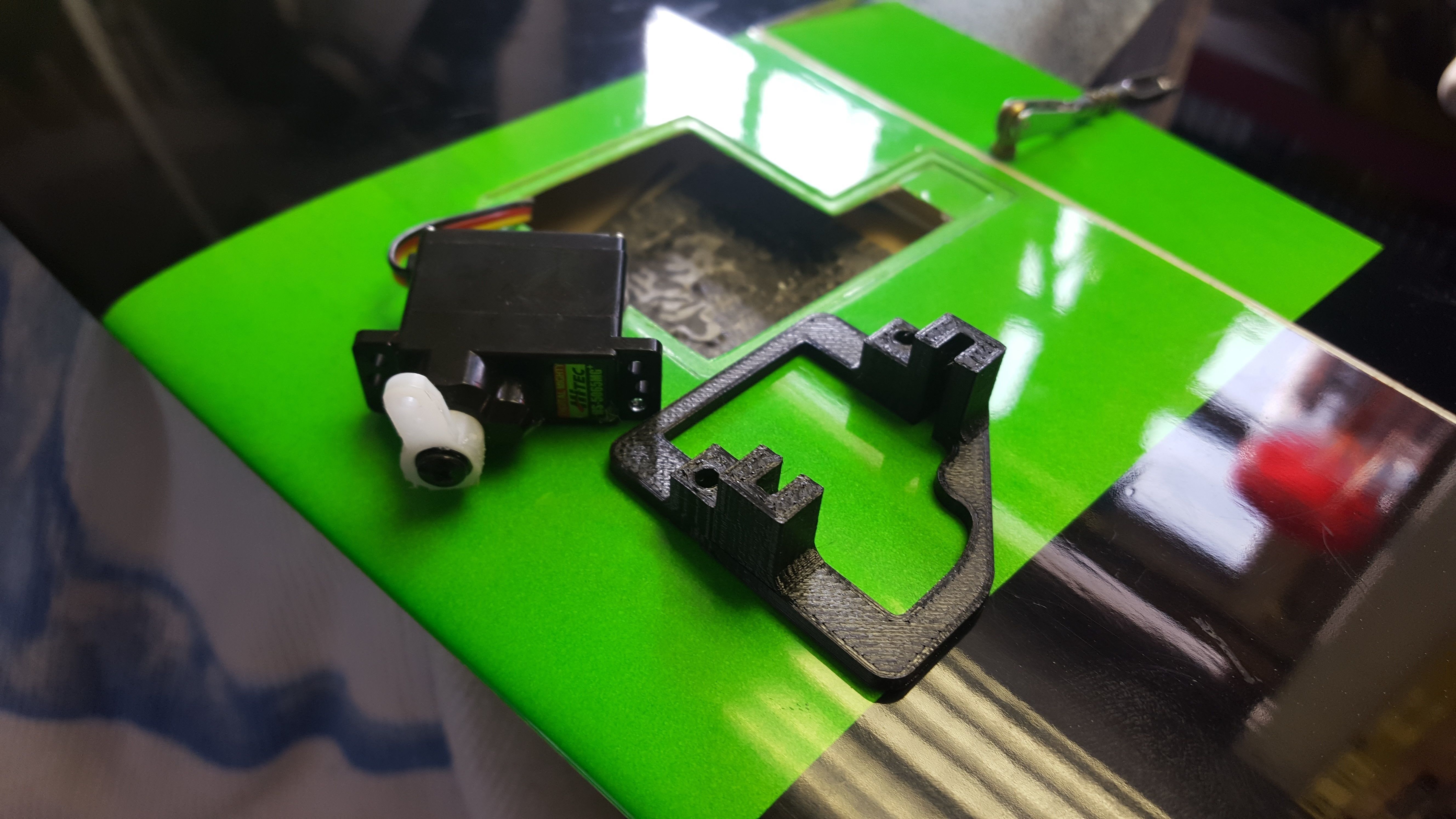 Wing servo holder for HITEC HS-5065 MG or similar 3D print model_3