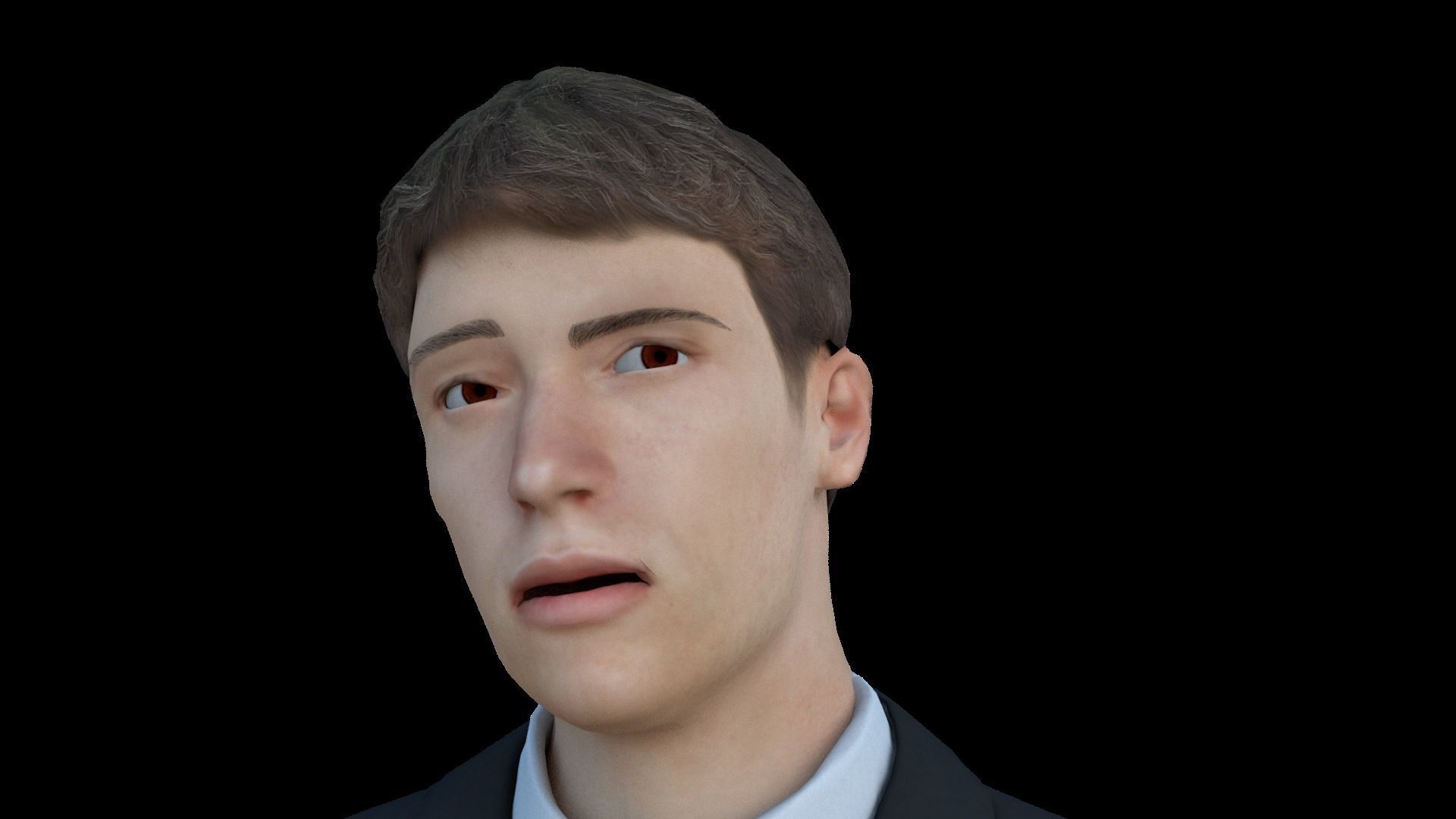 Corporate Office Manager Rigged 3D model_3