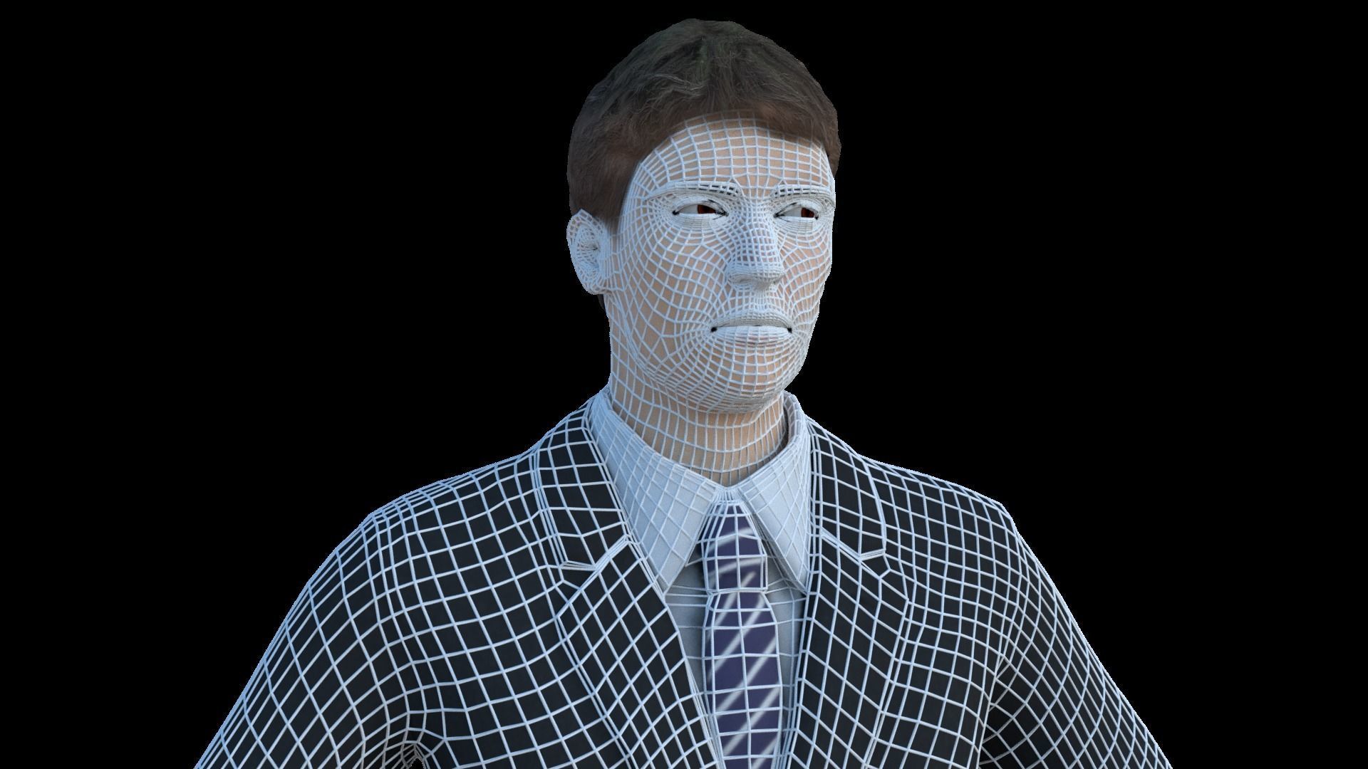 Corporate Office Manager Rigged 3D model_11