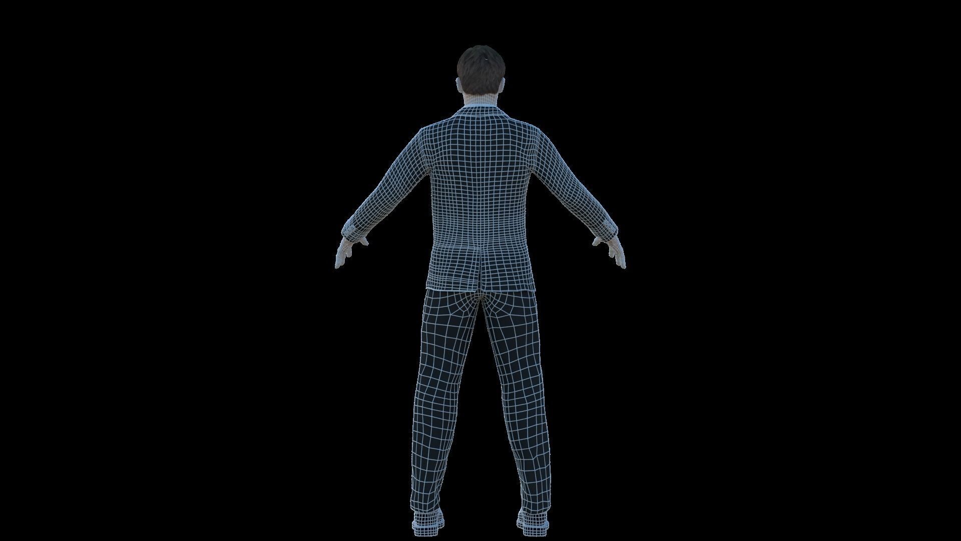 Corporate Office Manager Rigged 3D model_10