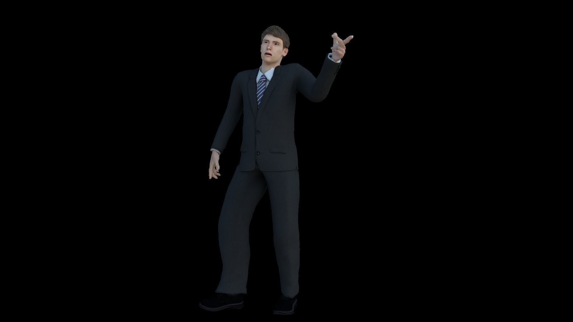 Corporate Office Manager Rigged 3D model_6
