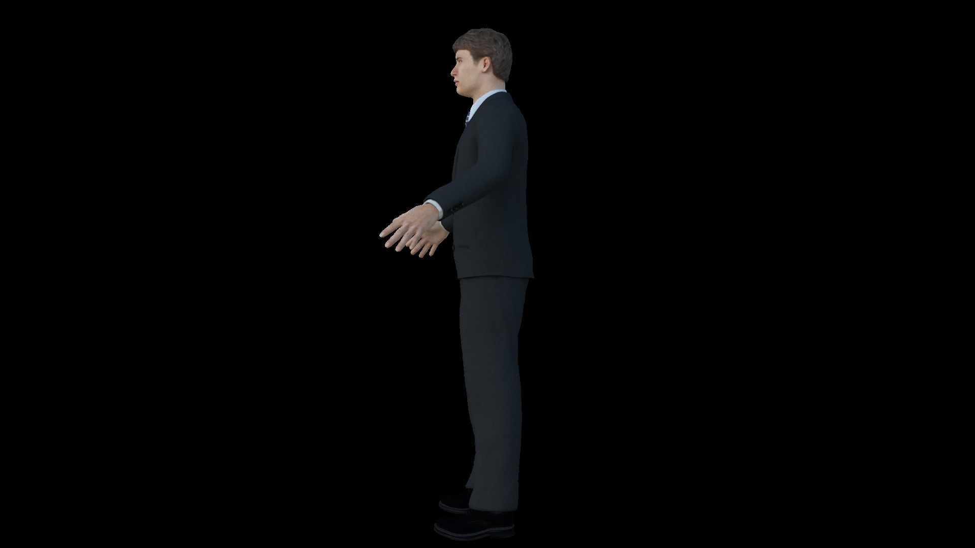 Corporate Office Manager Rigged 3D model_4