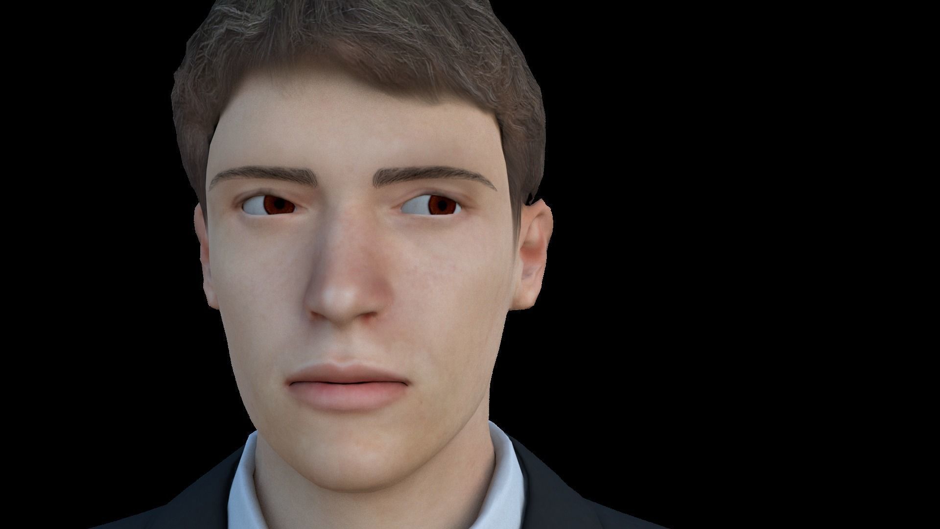 Corporate Office Manager Rigged 3D model_2