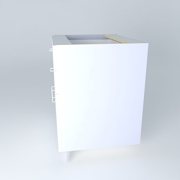 B2D2DS cabinet with two drawers Free 3D model_2