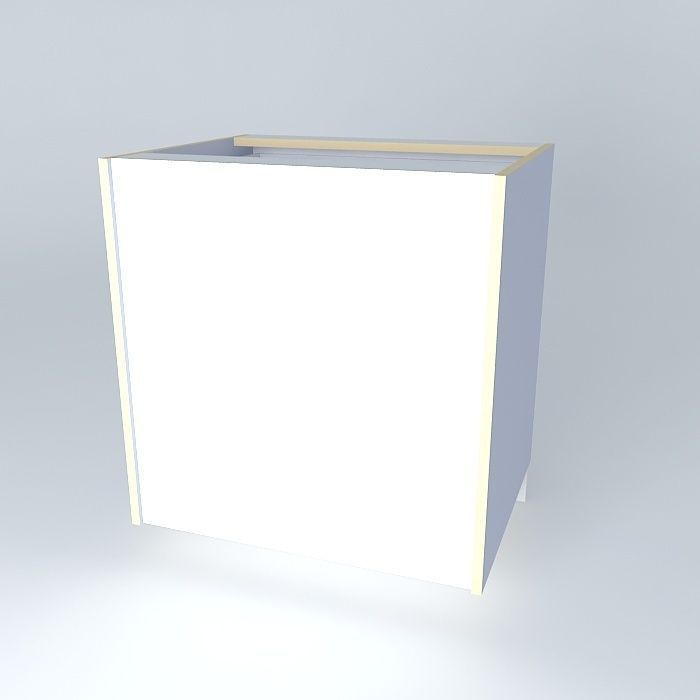 B2D2DS cabinet with two drawers Free 3D model_1