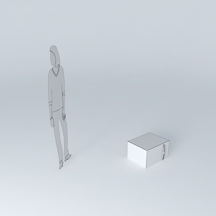 Microwave black Free 3D model_3