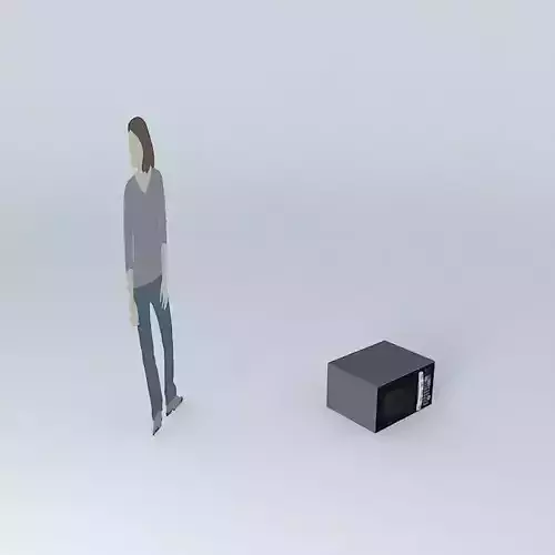 Microwave black Free 3D model