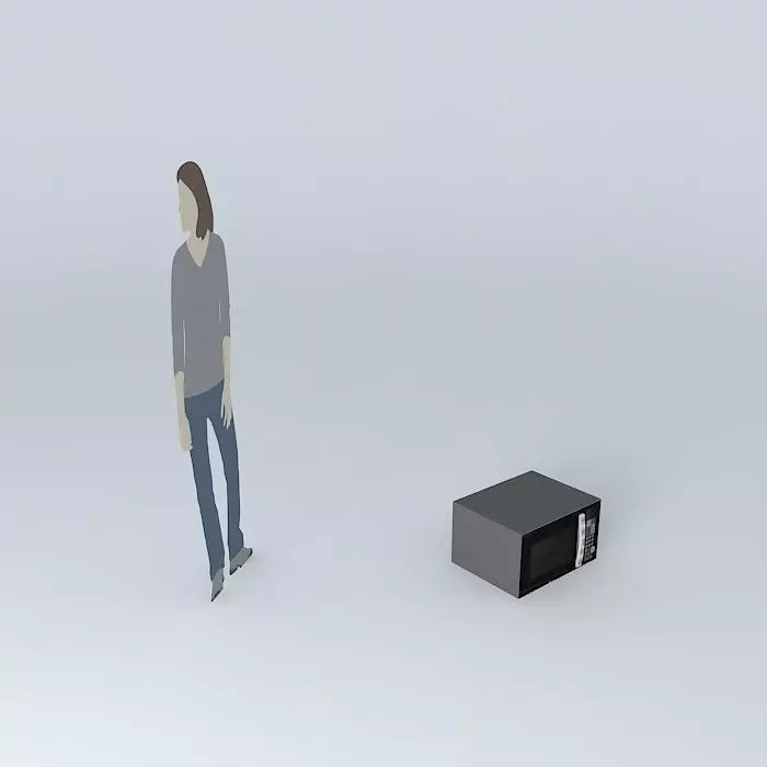 Microwave black Free 3D model_0