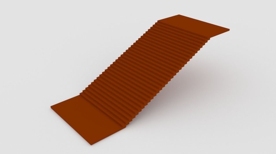 Stairs Low-poly 3D model_1