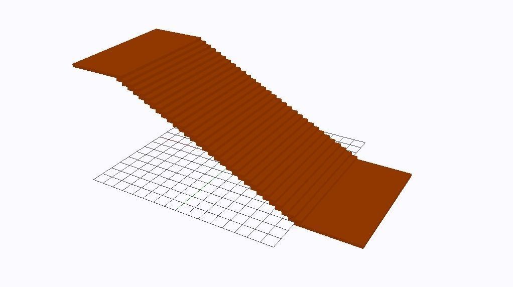 Stairs Low-poly 3D model_7