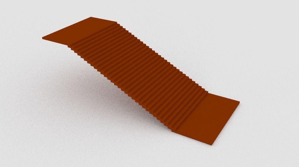 Stairs Low-poly 3D model_6