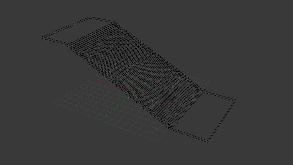 Stairs Low-poly 3D model_9