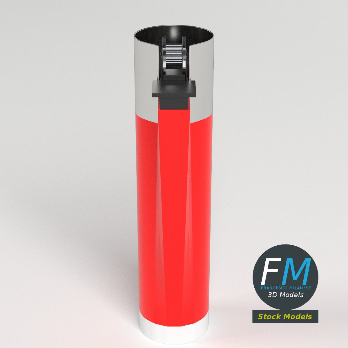 Lighter canister 3D model_2