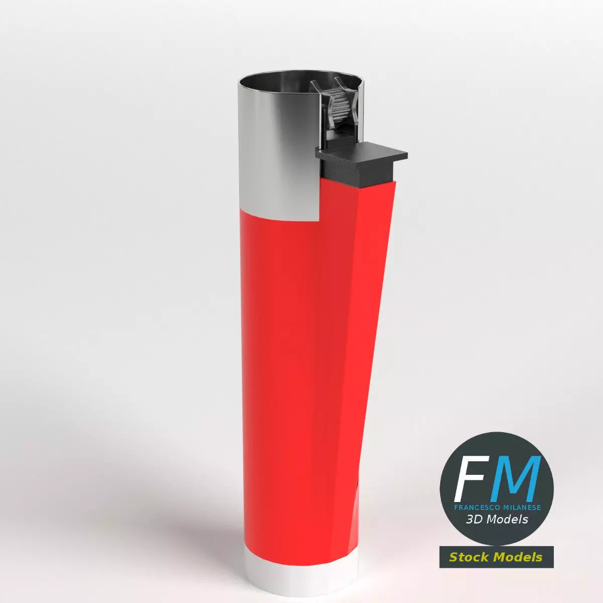 Lighter canister 3D model_0