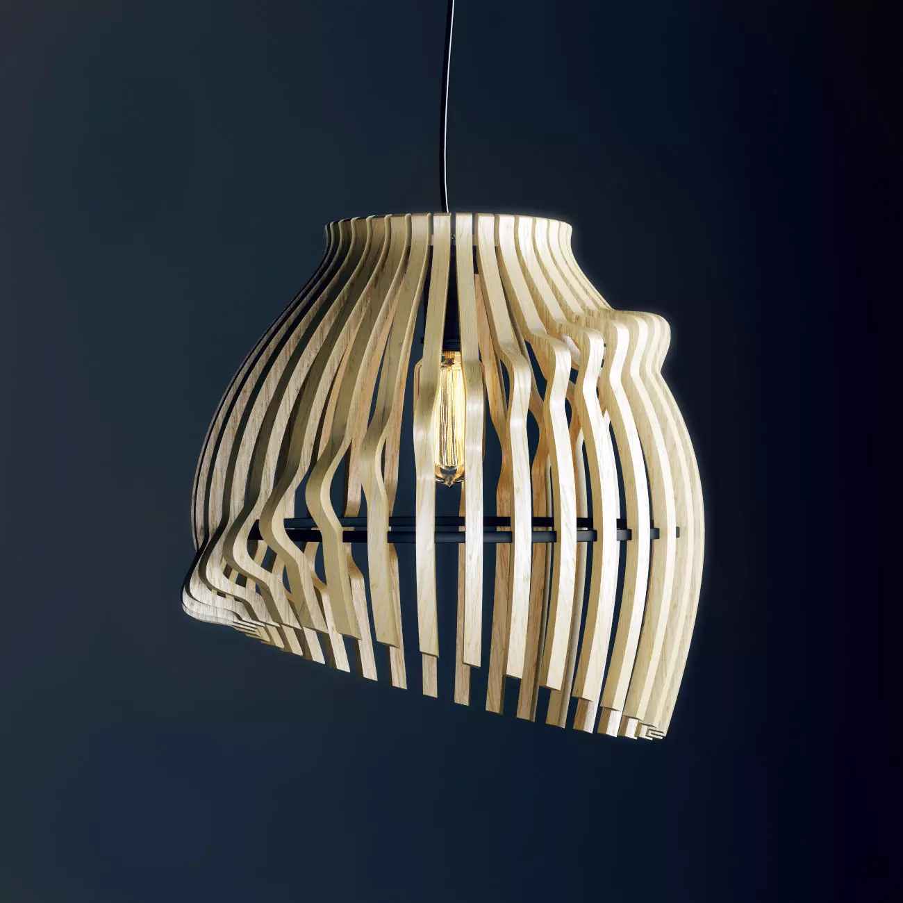 Parametric lamp 3D model_0