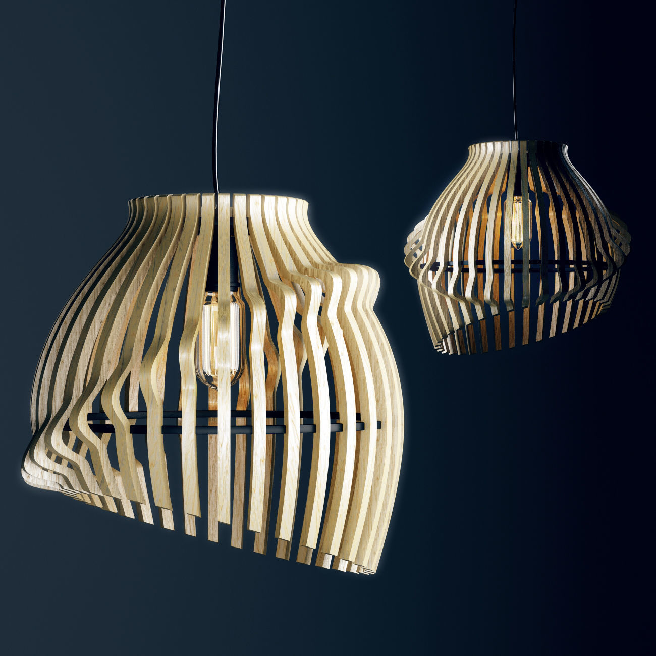 Parametric lamp 3D model_1