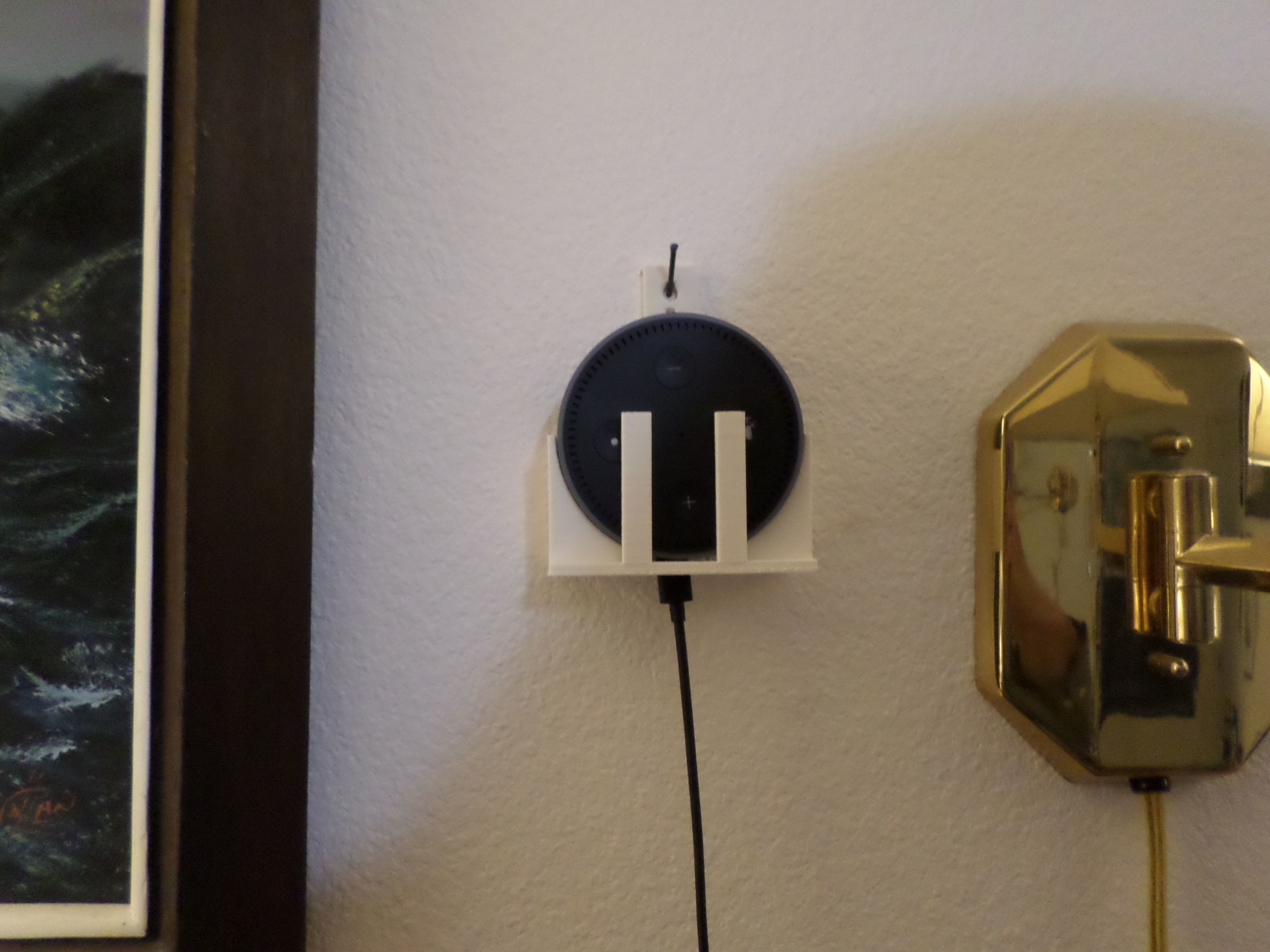 Amazon Echo Dot wall mount 3D print model_3