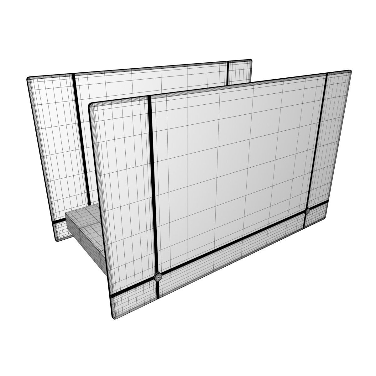 Bio Fireplace Tabletop Design Low-poly 3D model_28