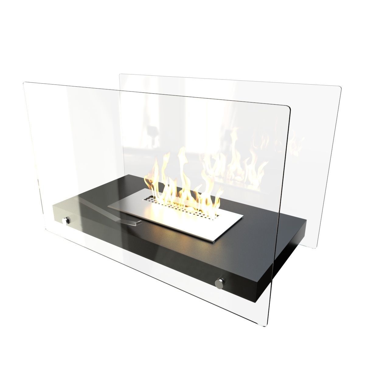 Bio Fireplace Tabletop Design Low-poly 3D model_3