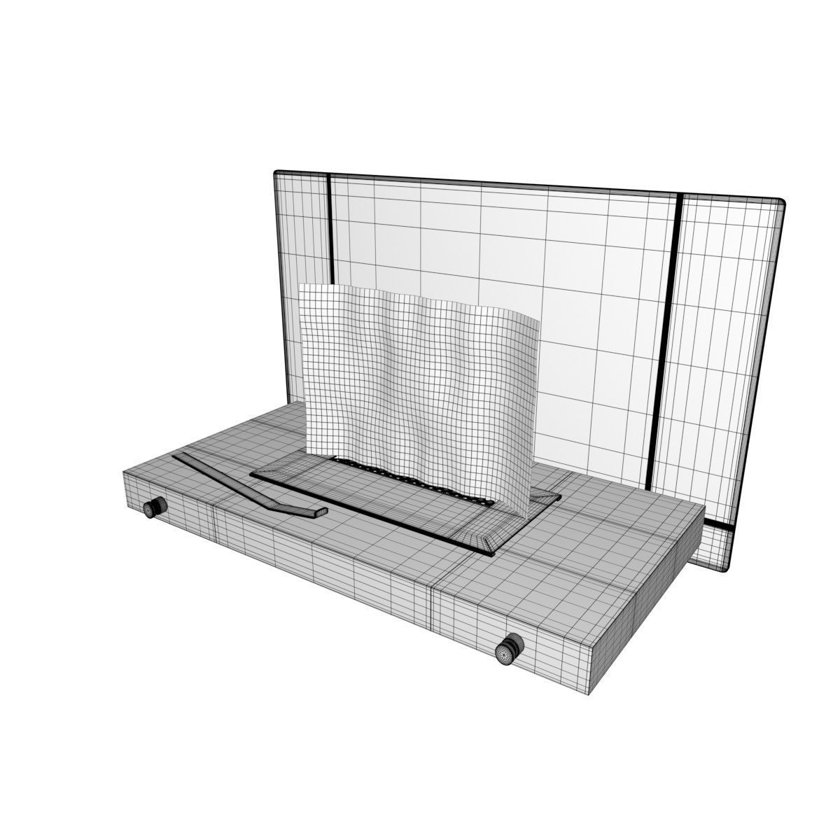 Bio Fireplace Tabletop Design Low-poly 3D model_32